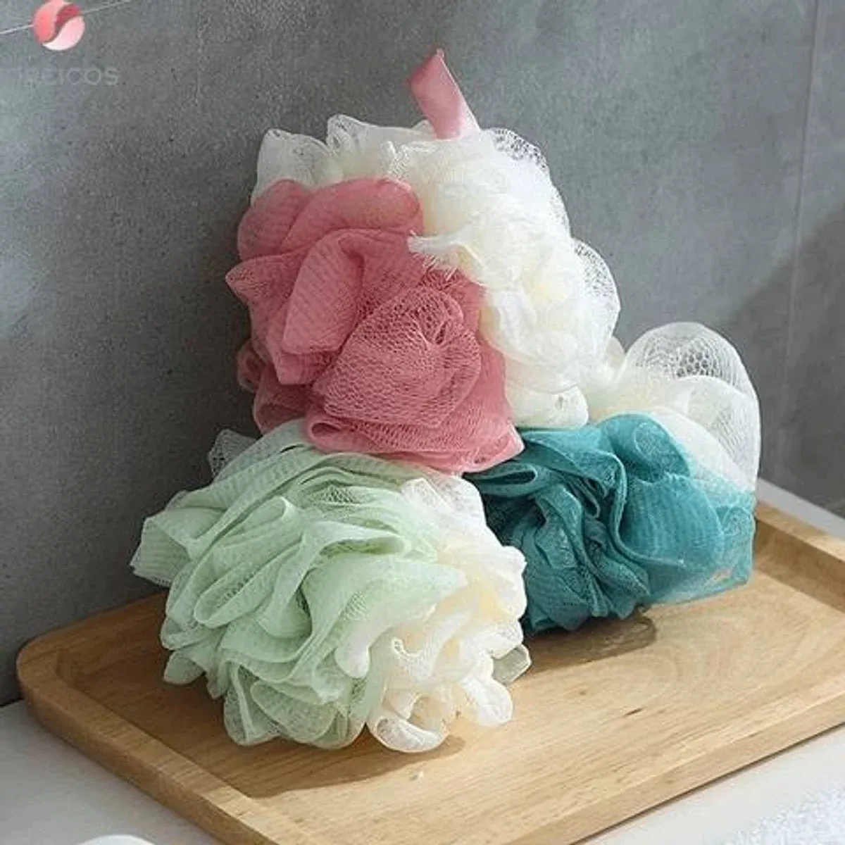 (Hàng nặng)Bông Tắm Tròn Bông Tắm Tạo Bọt Bông Tắm 2 Màu Siêu Tạo Bọt Kì Cọ Tẩy Da Chết
