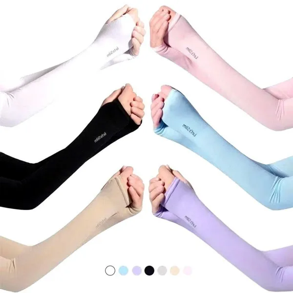 [300] Găng Tay/Ống Tay Chống Nắng Xỏ Ngón – Co Giãn 4 Chiều, Ngăn Tia UV, Siêu Mát, Dành Cho Nam Nữ