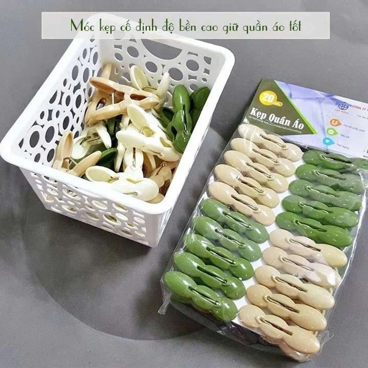 Vỉ 20 Móc Kẹp Quần Áo Việt Nhật | Mã 2835